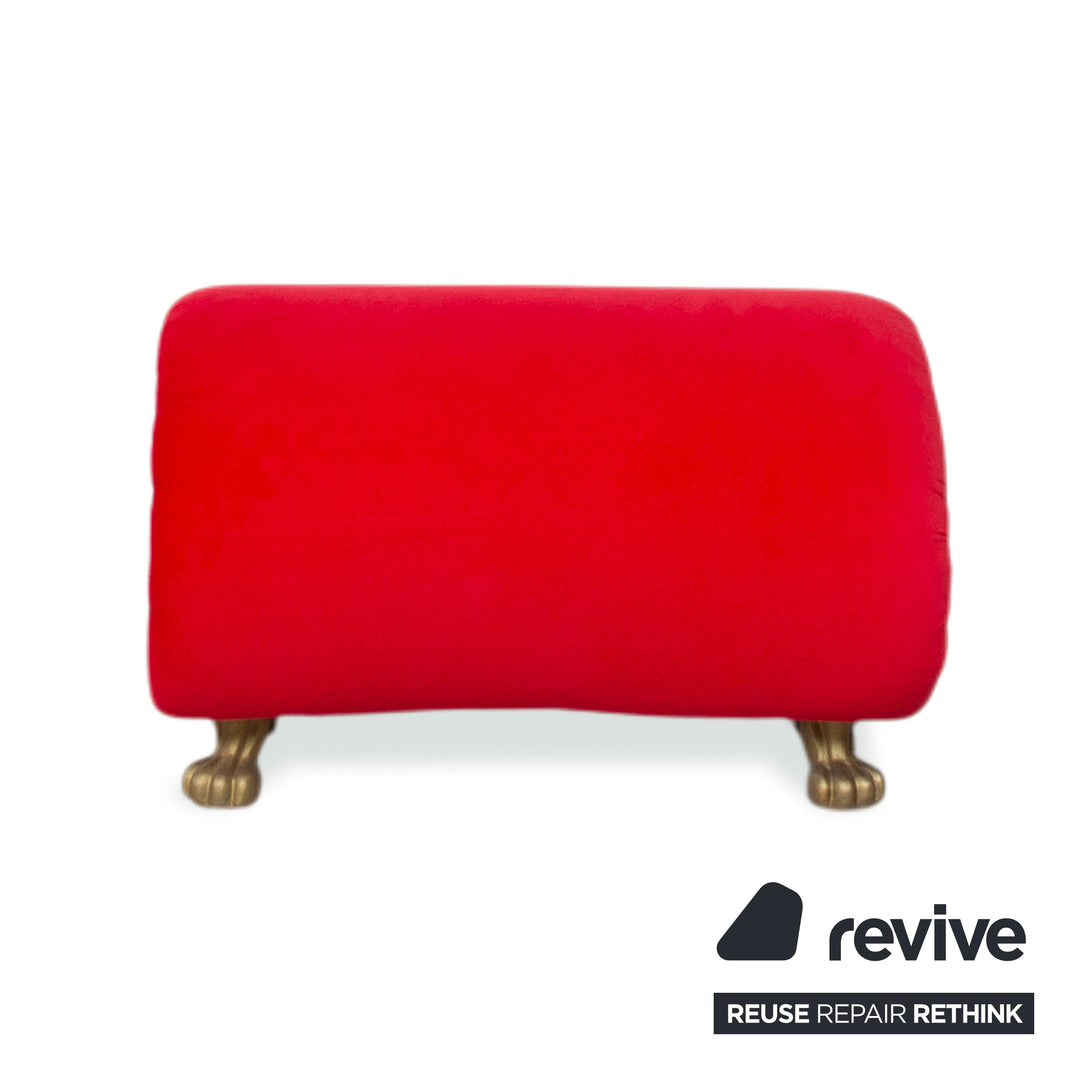 Bretz Gaudi Samt Pouf Rouge Or