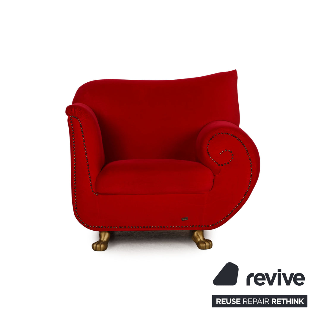 Fauteuil Bretz Gaudi en velours rouge