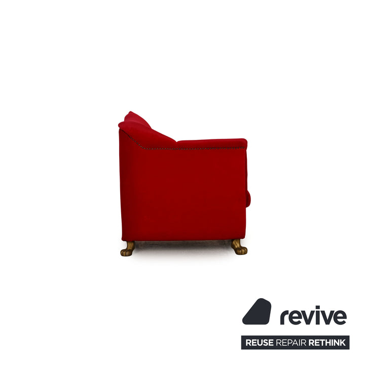 Bretz Gaudi Velvet Armchair Red