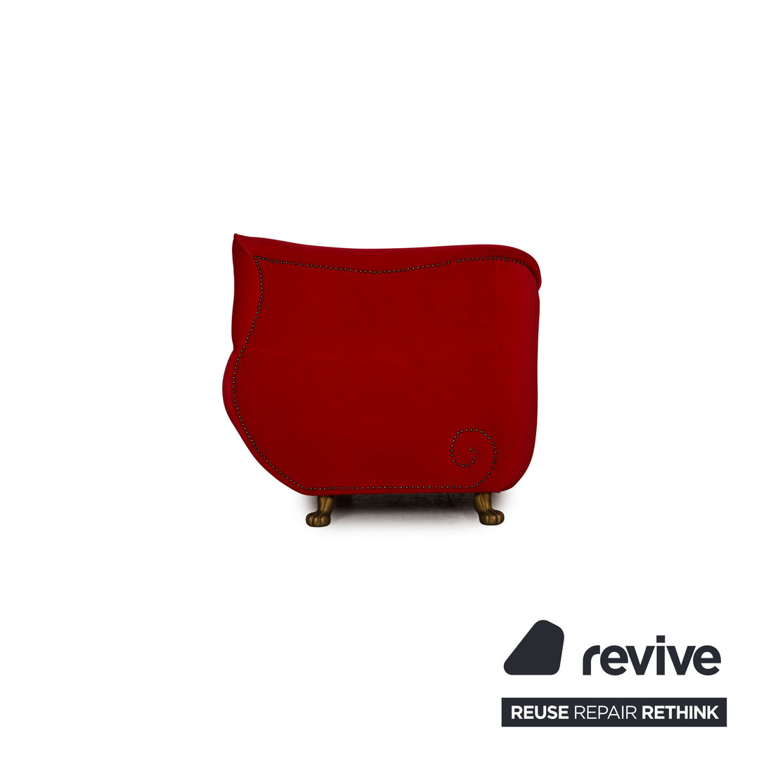 Fauteuil Bretz Gaudi en velours rouge