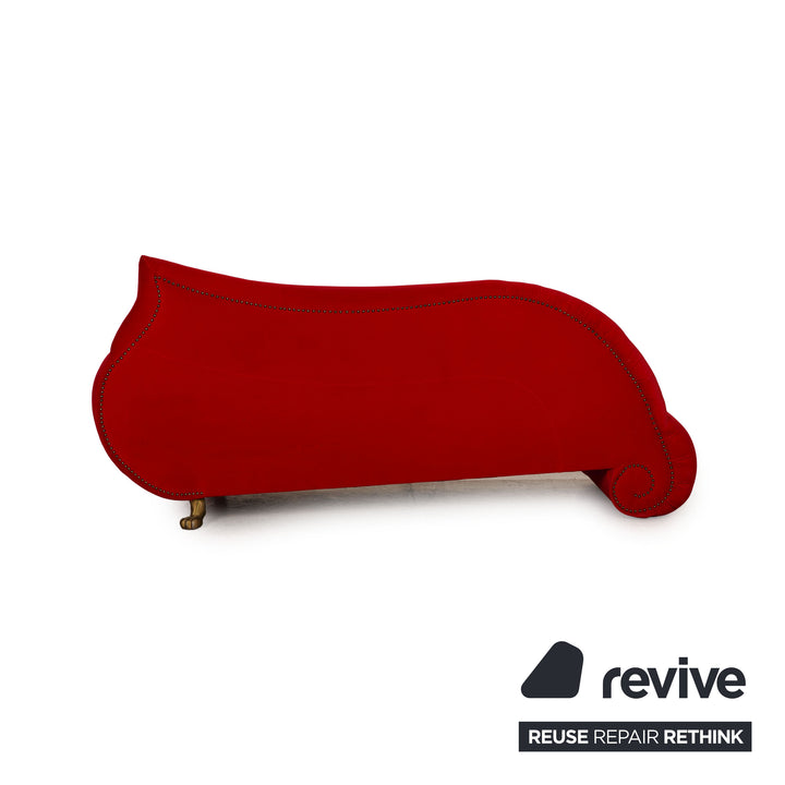 Bretz Gaudi velvet sofa red three-seater couch recamier