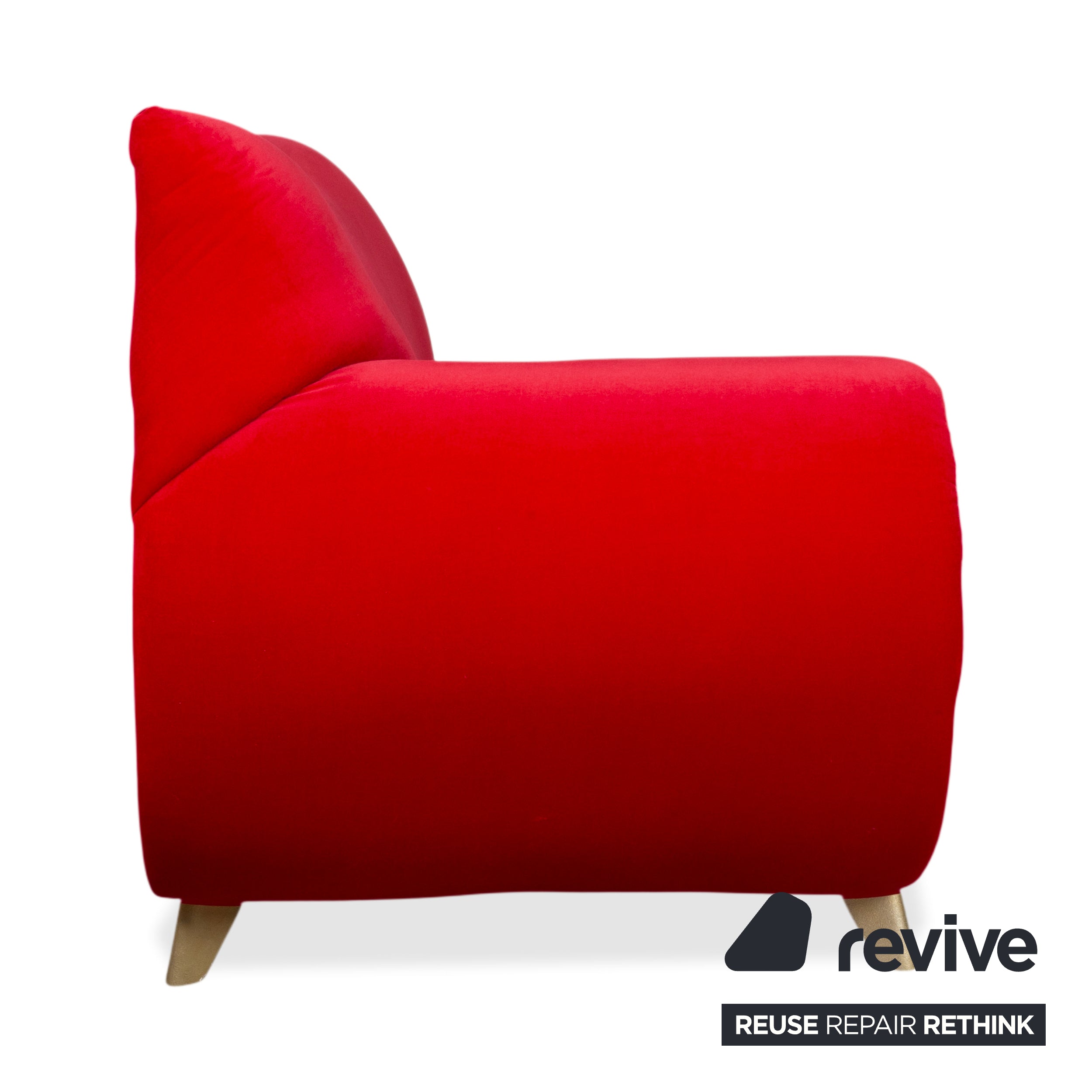 Bretz Gaudi Samt Stoff Dreisitzer Rot Sofa Couch