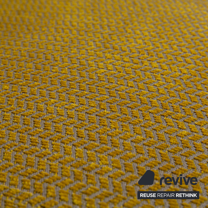 Bretz Gaudi Samt Stoff Sofa Gelb Grün Dreisitzer Couch Neubezug