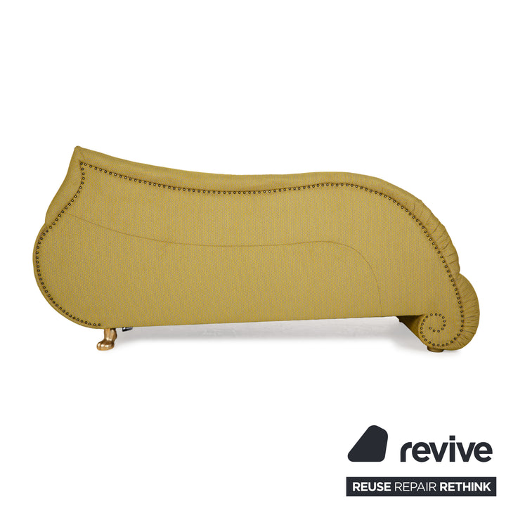 Bretz Gaudi Samt Stoff Sofa Gelb Grün Dreisitzer Couch Neubezug