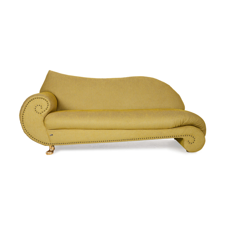 Bretz Gaudi Velvet Fabric Sofa Yellow Green Three-seater Couch New Cover