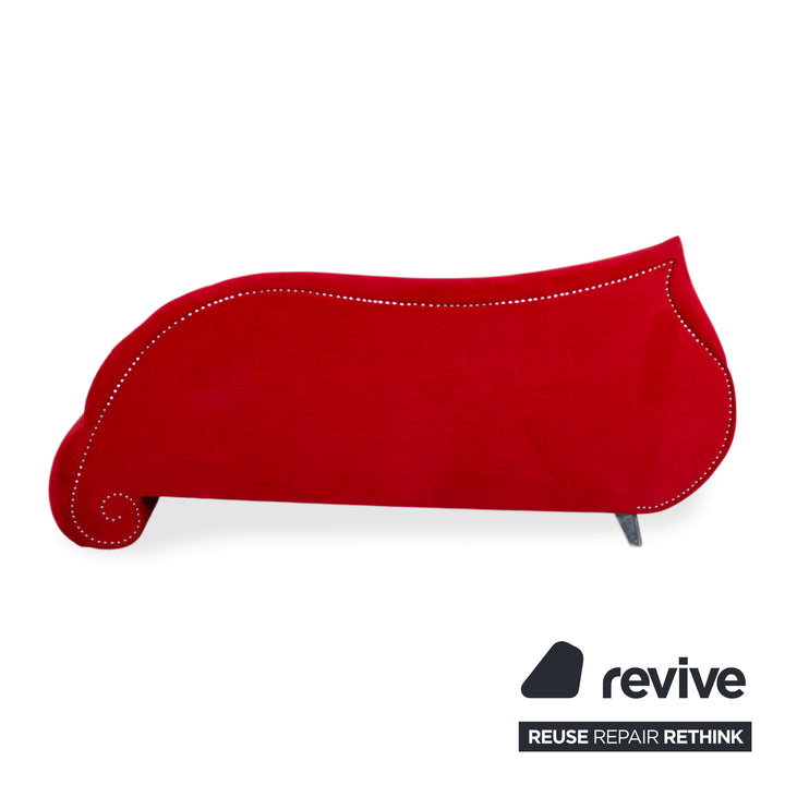 Bretz Gaudi Samt Stoff Sofa Rot Dreisitzer Couch