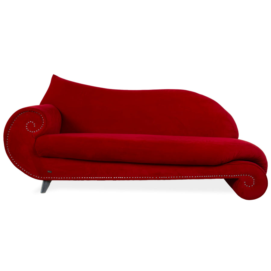 Bretz Gaudi Samt Stoff Sofa Rot Dreisitzer Couch