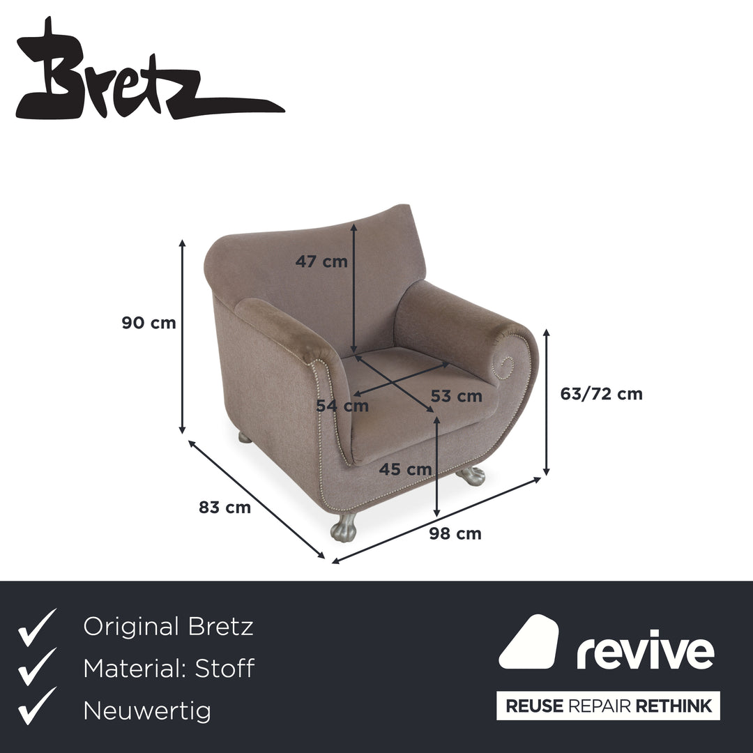 Bretz Gaudi armchair, beige