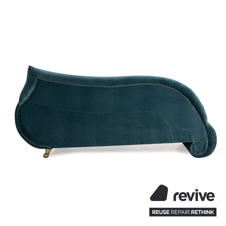 Bretz Gaudi Stoff Dreisitzer Blau Sofa Couch Neubezug