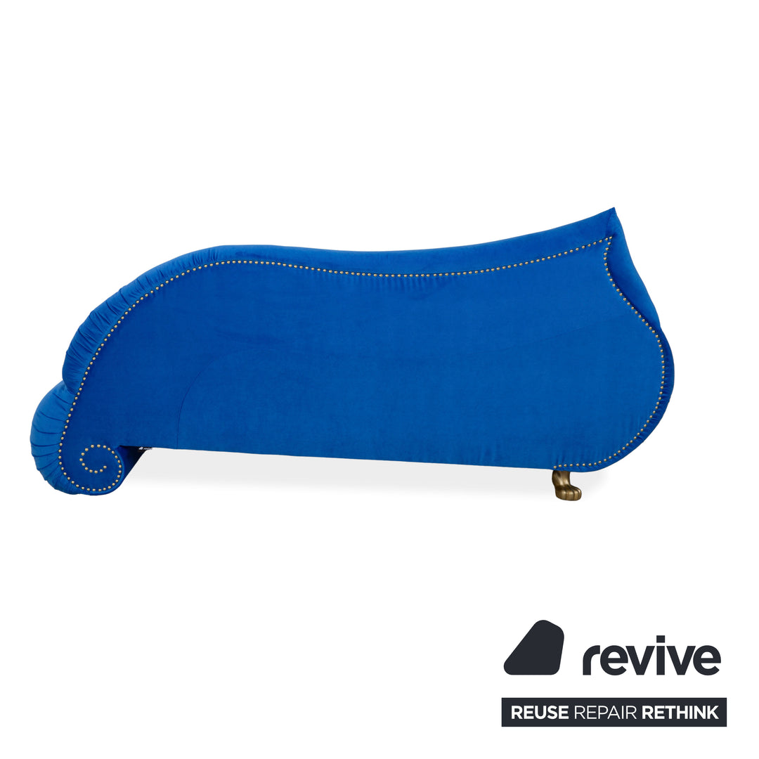 Bretz Gaudi Stoff Dreisitzer Blau Sofa Couch Neubezug