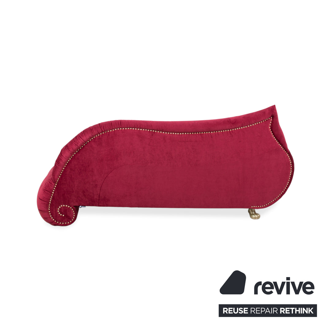 Bretz Gaudi Fabric Three-Seater Red Reupholstered in MELIA FR 851