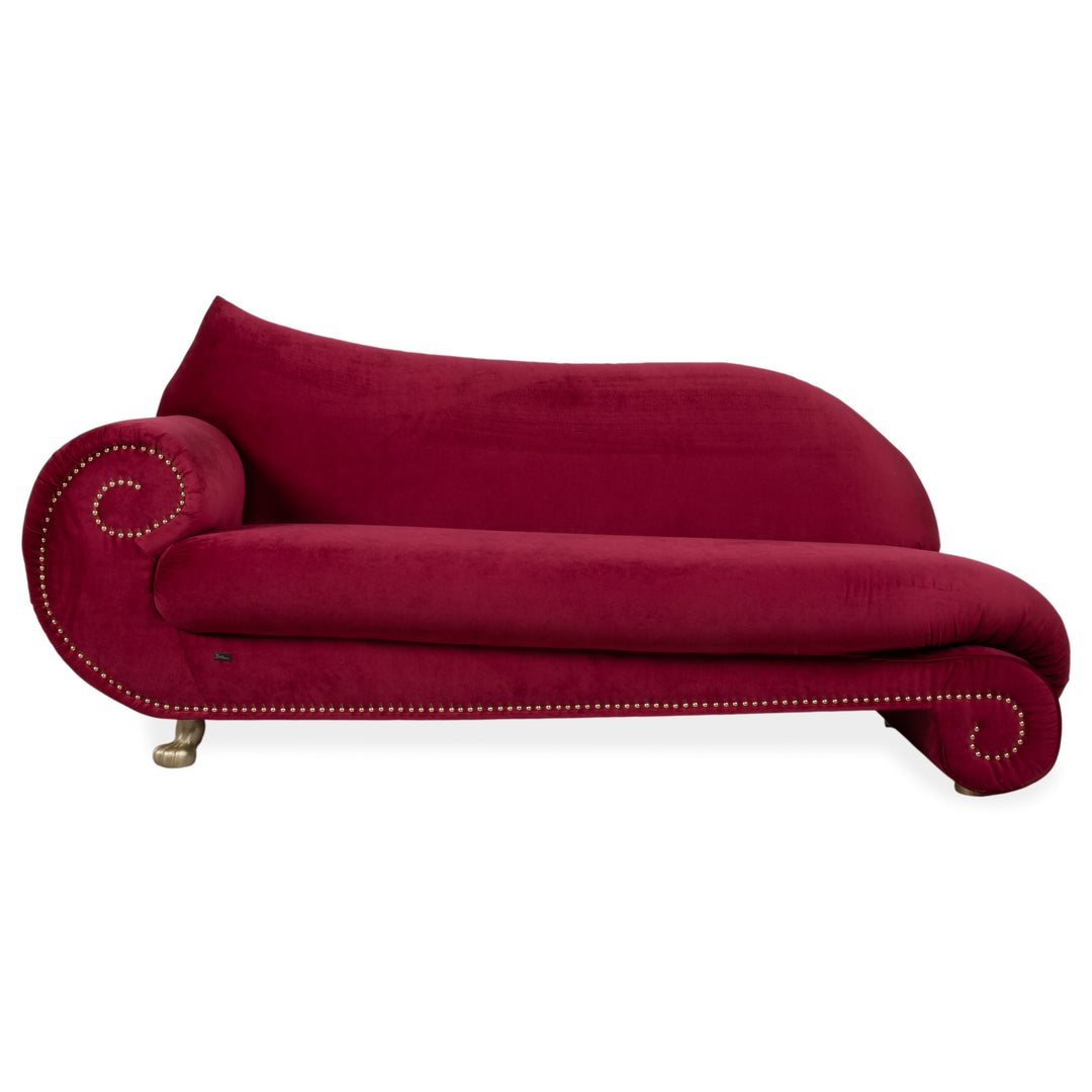 Bretz Gaudi Fabric Three-Seater Red Reupholstered in MELIA FR 851