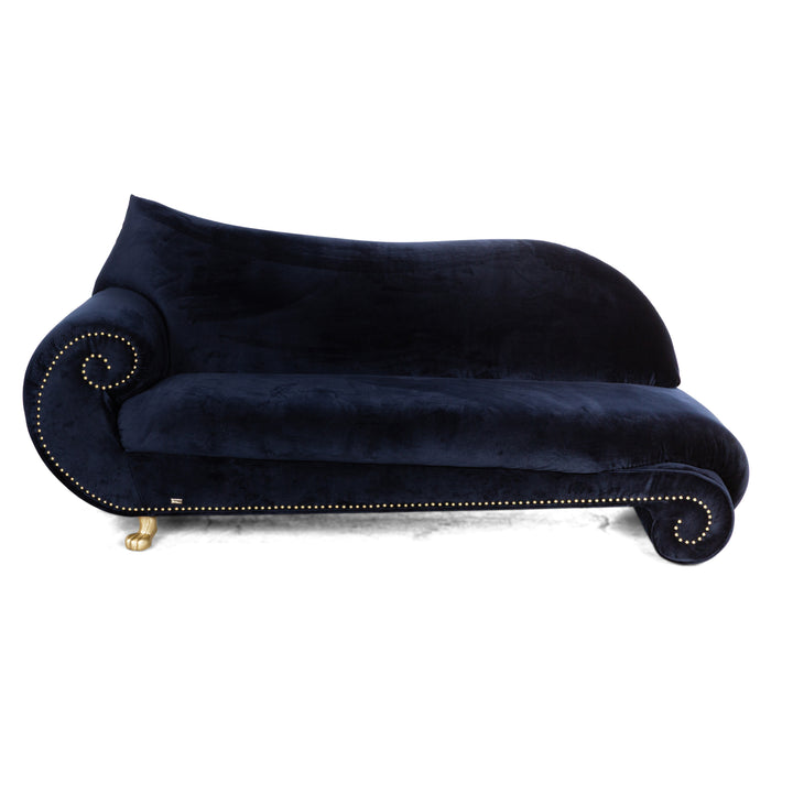 Bretz Gaudi Fabric Three-Seater Recamiere Blue Sofa Couch New Cover