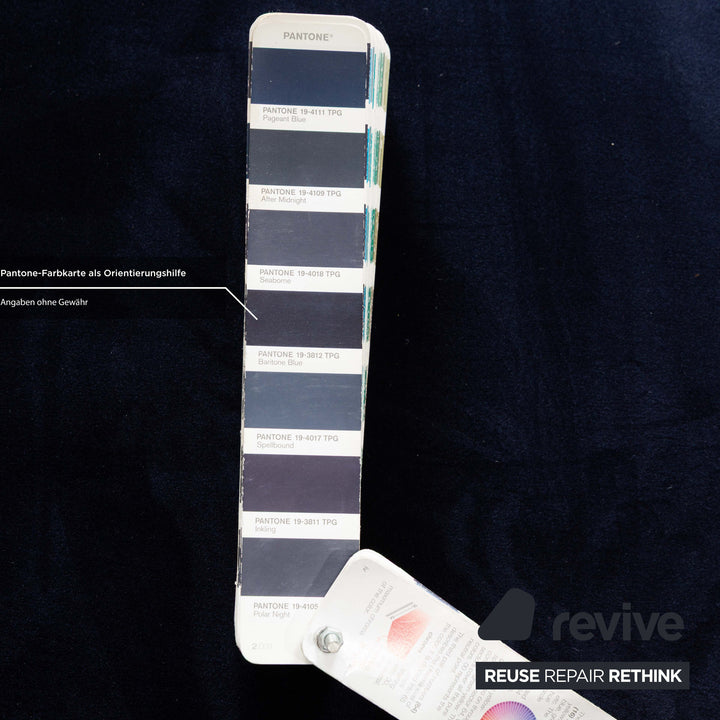 Housse de canapé trois places Bretz Gaudi en tissu bleu Recamiere