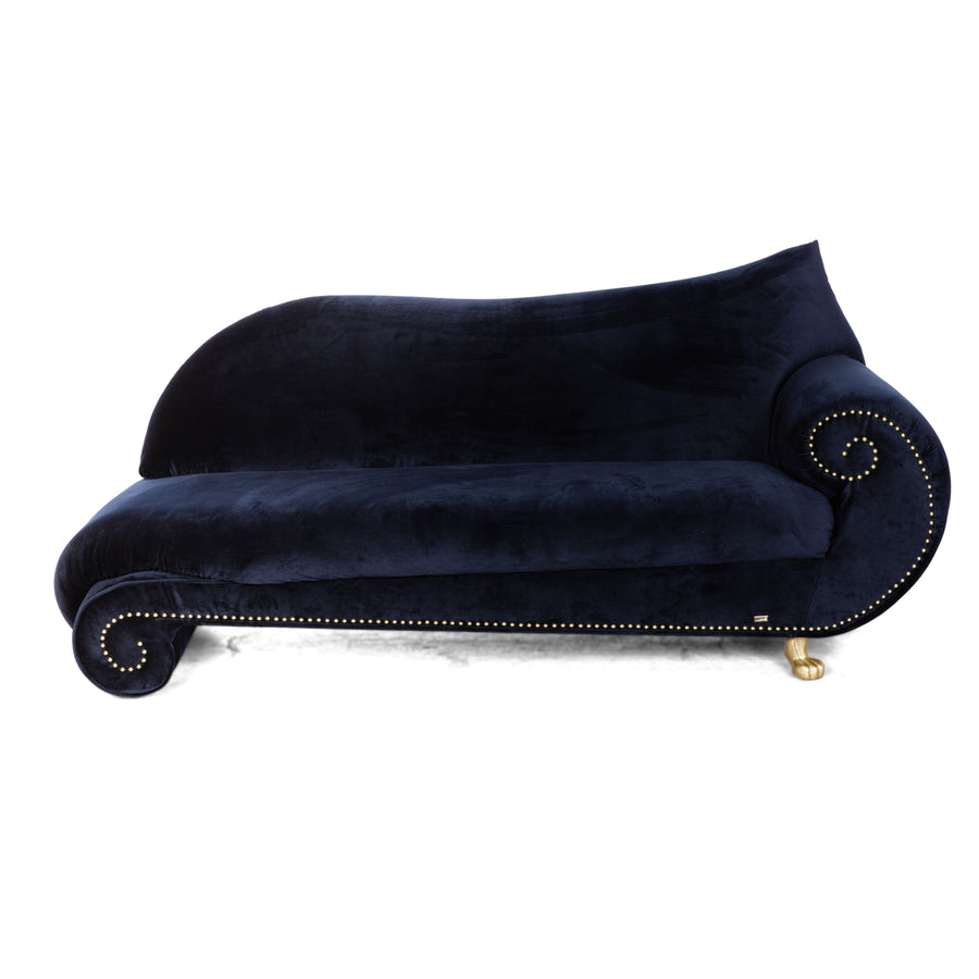 Bretz Gaudi Stoff Dreisitzer Recamiere Blau Sofa Couch Neubezug