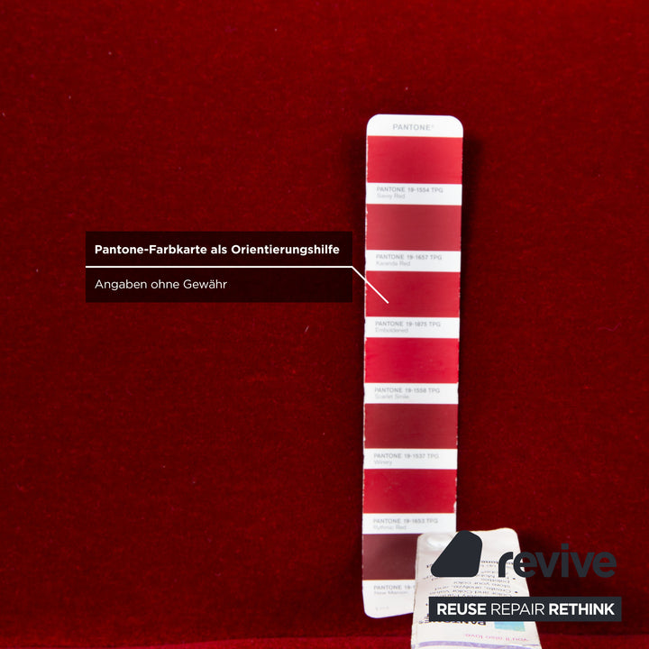 Bretz Gaudi Stoff Samt Dreisitzer Rot Gold Sofa Couch