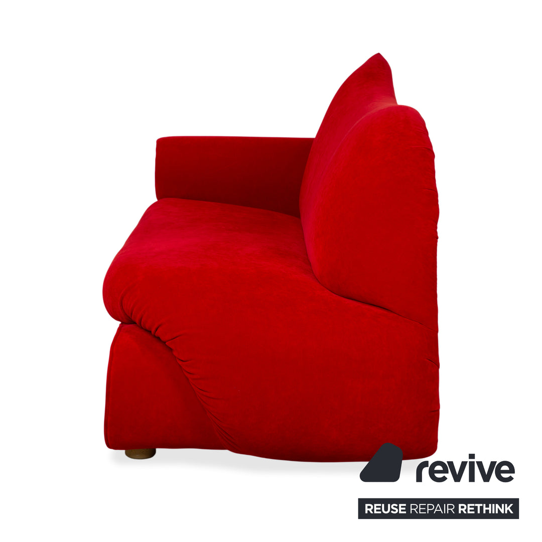 Bretz Gaudi Stoff Dreisitzer Recamiere Rot Sofa Couch