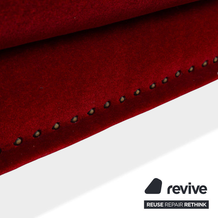 Bretz Gaudi Stoff Samt Dreisitzer Rot Gold Sofa Couch