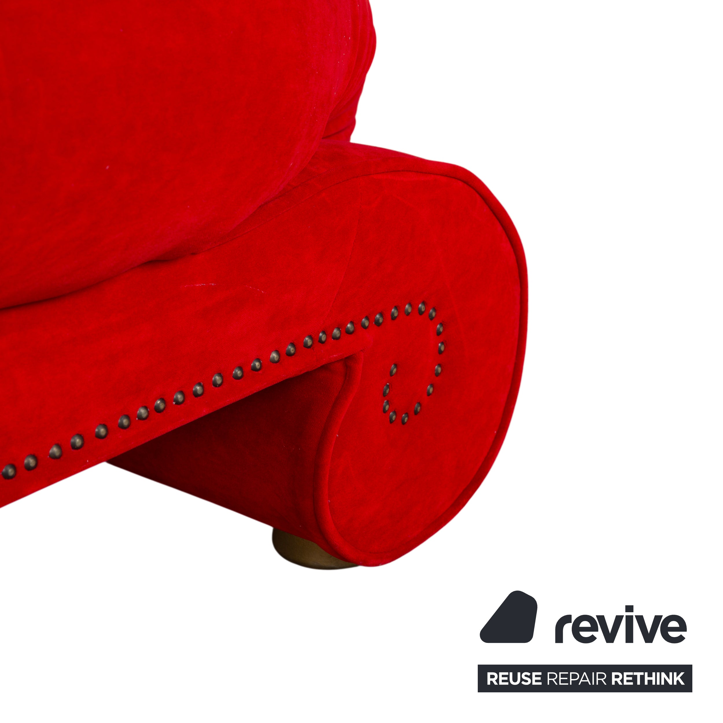 Bretz Gaudi Stoff Dreisitzer Recamiere Rot Sofa Couch