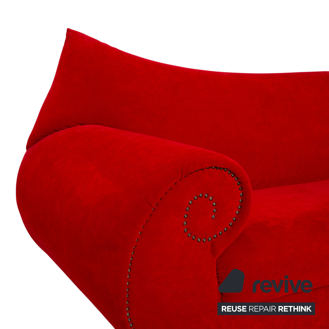 Bretz Gaudi Stoff Dreisitzer Recamiere Rot Sofa Couch