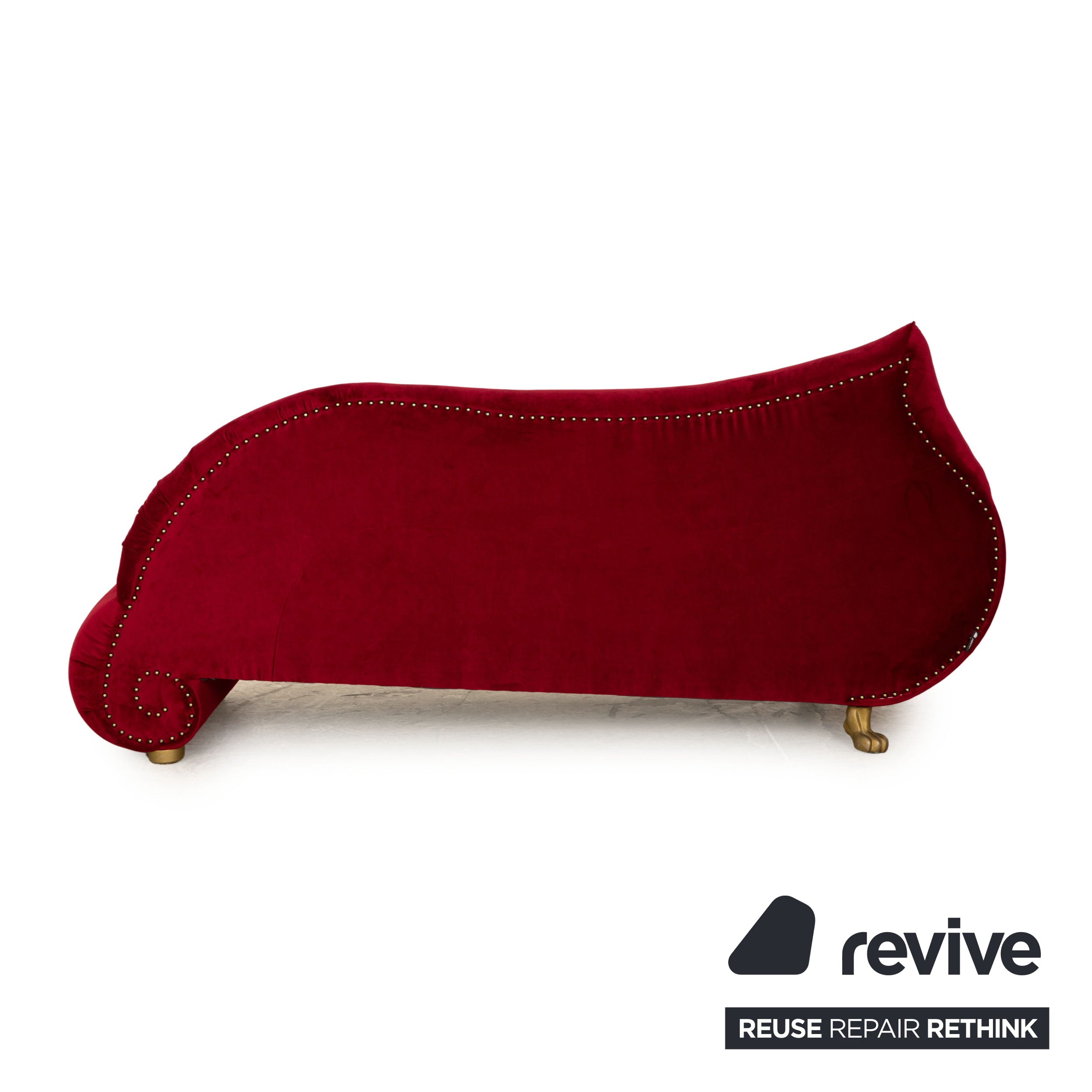 Bretz Gaudi Stoff Dreisitzer Recamiere Rot Sofa Couch Neubezug