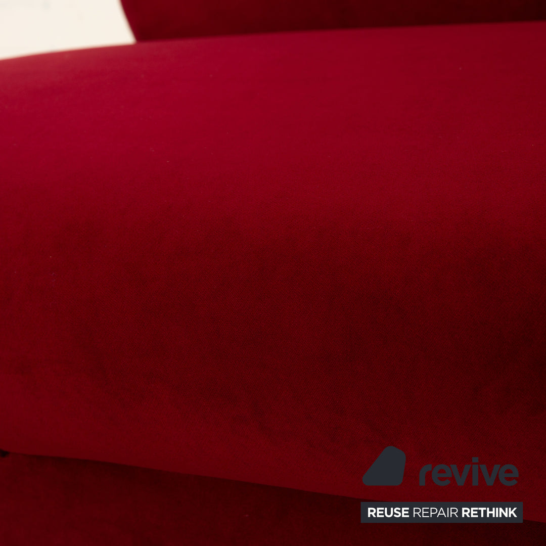 Bretz Gaudi Stoff Dreisitzer Recamiere Rot Sofa Couch Neubezug