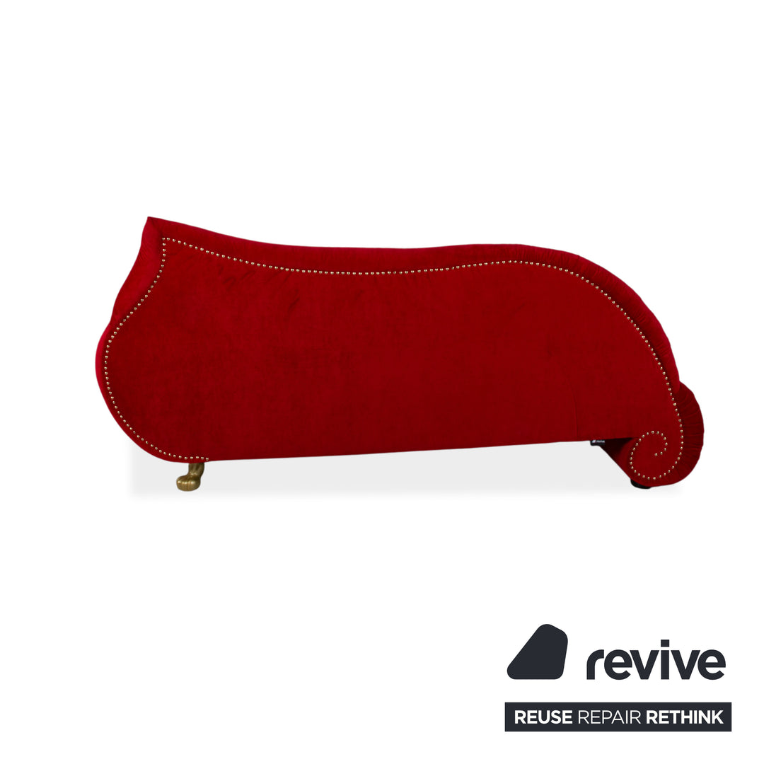 Bretz Gaudi tissu méridienne trois places canapé rouge canapé retapissé