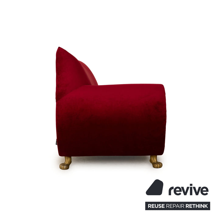 Bretz Gaudi Stoff Dreisitzer Recamiere Rot Sofa Couch Neubezug