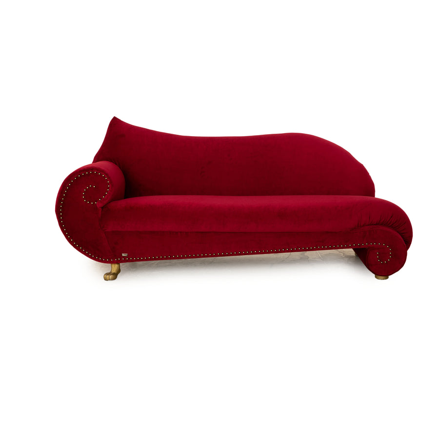 Bretz Gaudi Stoff Dreisitzer Recamiere Rot Sofa Couch Neubezug