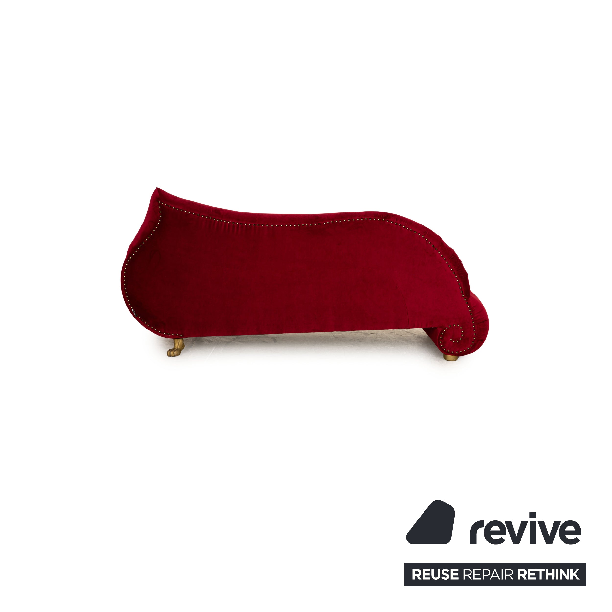 Bretz Gaudi Stoff Dreisitzer Recamiere Rot Sofa Couch Neubezug