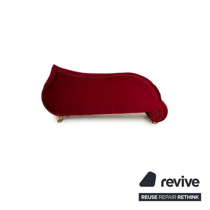 Bretz Gaudi Stoff Dreisitzer Recamiere Rot Sofa Couch Neubezug