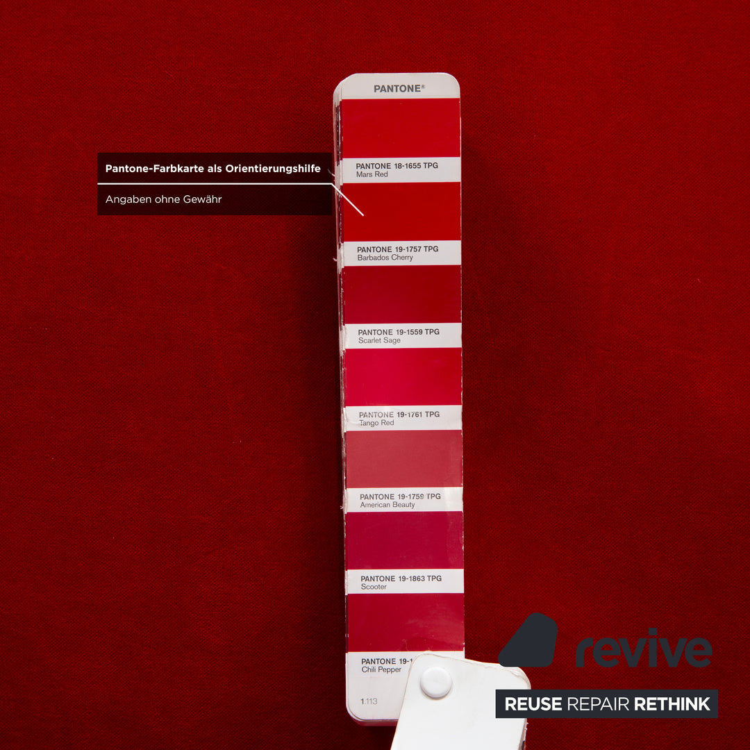 Bretz Gaudi Stoff Dreisitzer Recamiere Rot Sofa Couch