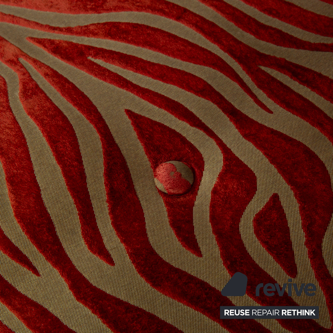 Bretz Gaudi Stoff Dreisitzer Rot Creme Muster Sofa Couch