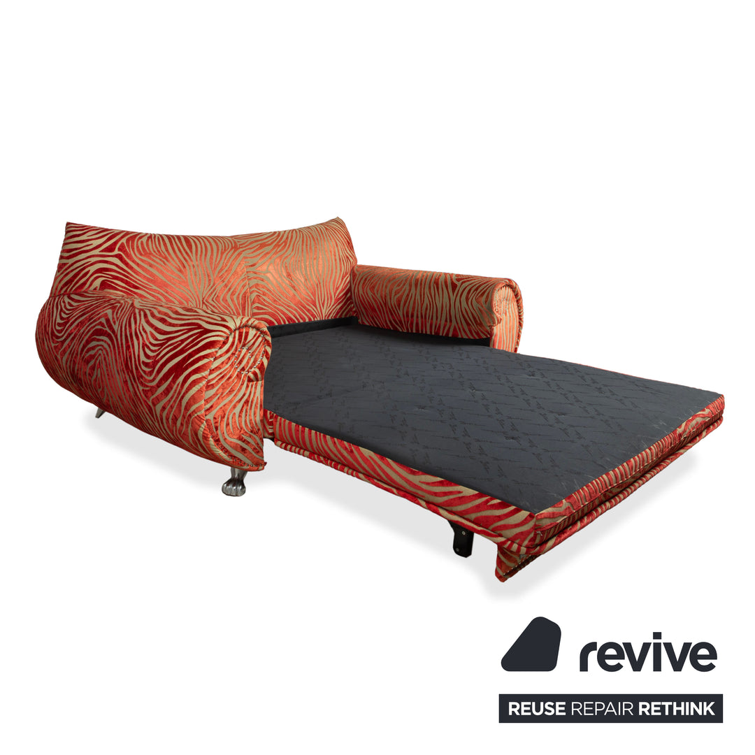 Bretz Gaudi Stoff Dreisitzer Rot Creme Muster Sofa Couch