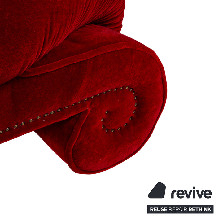 Bretz Gaudi Stoff Dreisitzer Rot Sofa Couch