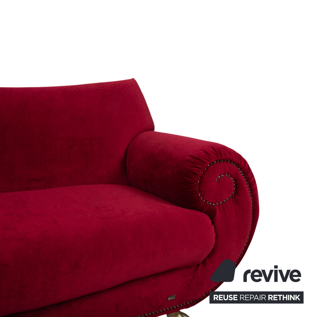 Bretz Gaudi Stoff Dreisitzer Rot Sofa Couch Neubezug Melia FR 852