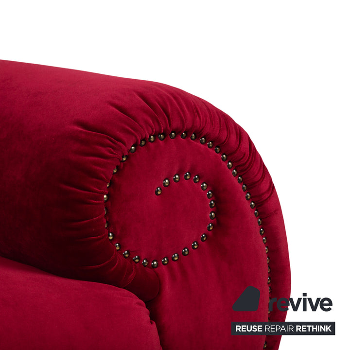 Bretz Gaudi Stoff Dreisitzer Rot Sofa Couch Neubezug Melia FR 852