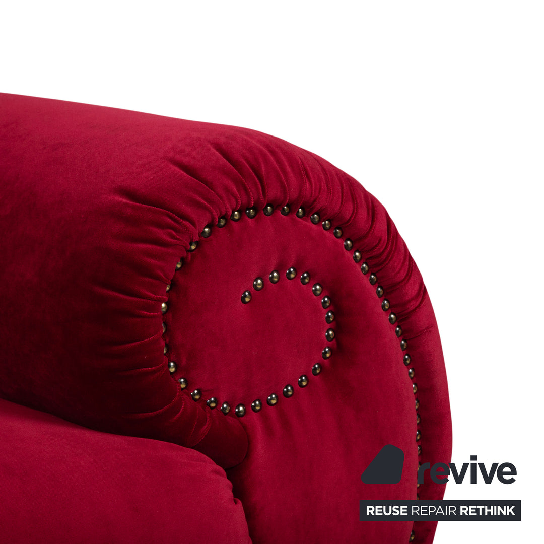 Bretz Gaudi Stoff Dreisitzer Rot Sofa Couch Neubezug Melia FR 852
