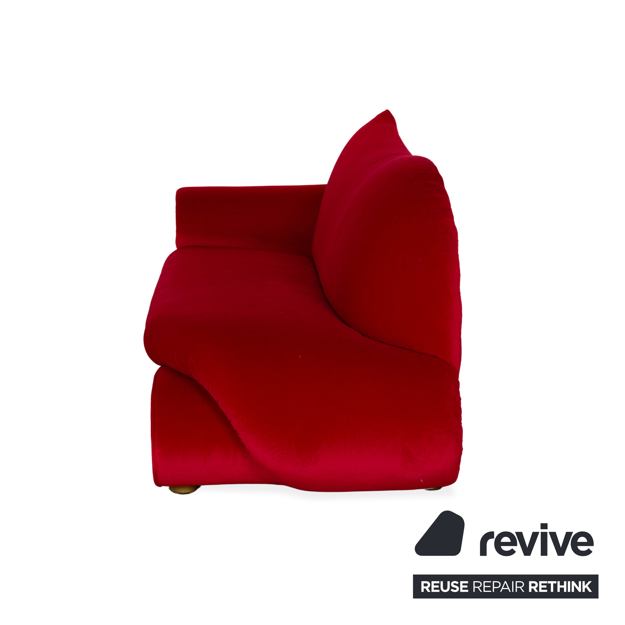 Bretz Gaudi Stoff Dreisitzer Rot Sofa Couch
