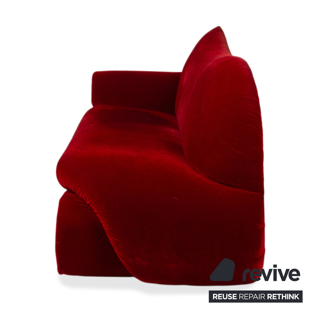 Bretz Gaudi Stoff Dreisitzer Rot Sofa Couch
