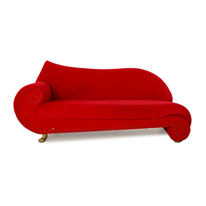 Bretz Gaudi Fabric Three Seater Red Sofa Couch