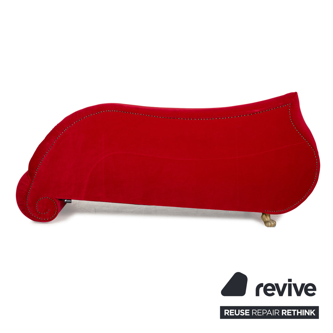 Bretz Gaudi Fabric Three Seater Red Sofa Couch