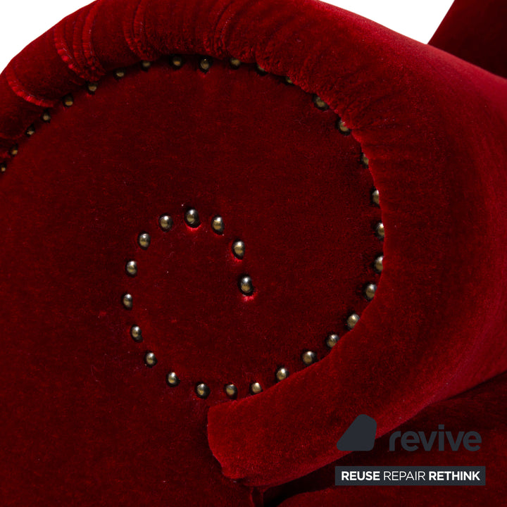 Bretz Gaudi Stoff Dreisitzer Rot Sofa Couch
