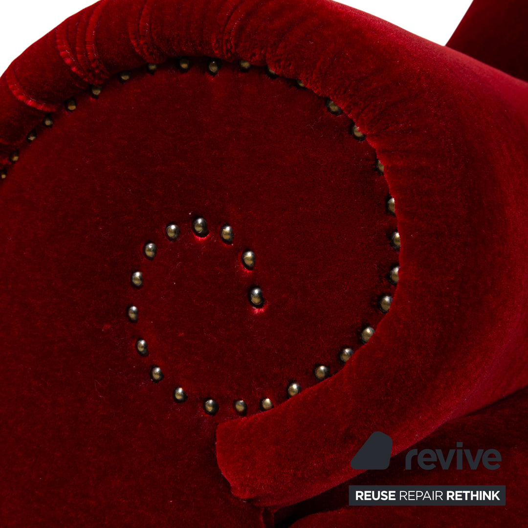 Bretz Gaudi Stoff Dreisitzer Rot Sofa Couch
