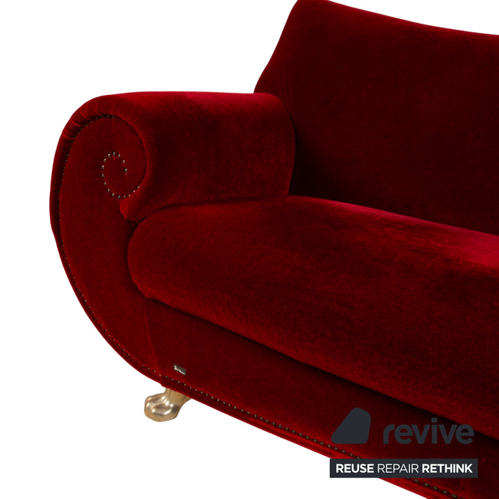 Bretz Gaudi Stoff Dreisitzer Rot Sofa Couch