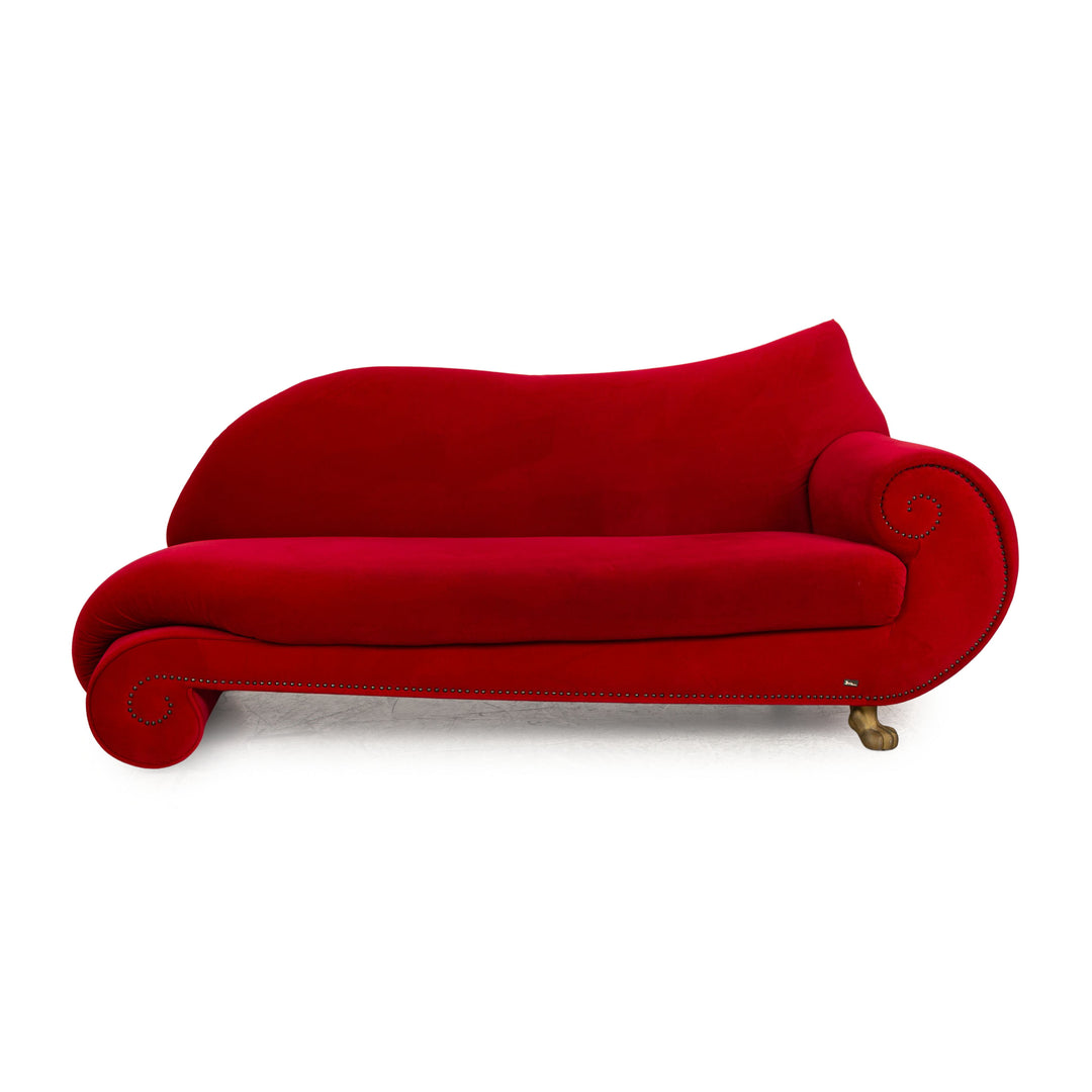 Bretz Gaudi Fabric Three Seater Red Sofa Couch