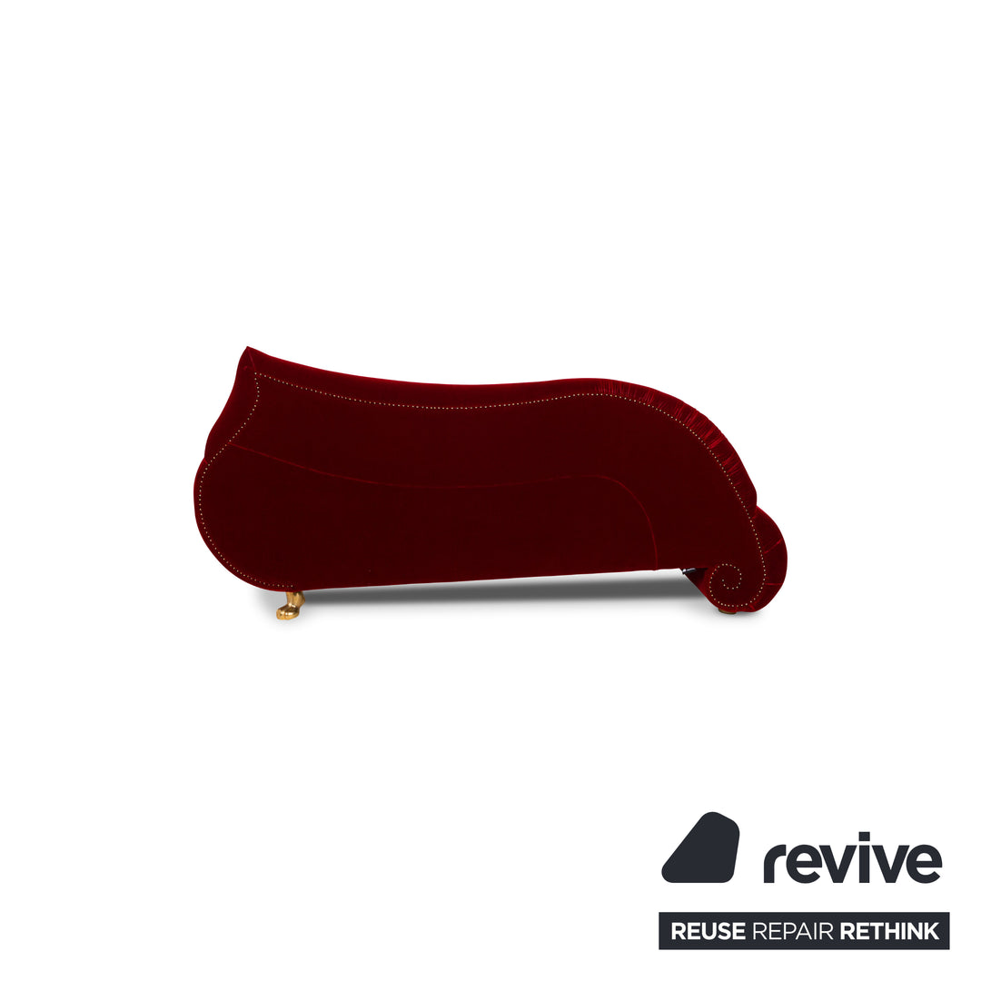 Bretz Gaudi Fabric Three Seater Red Sofa Couch