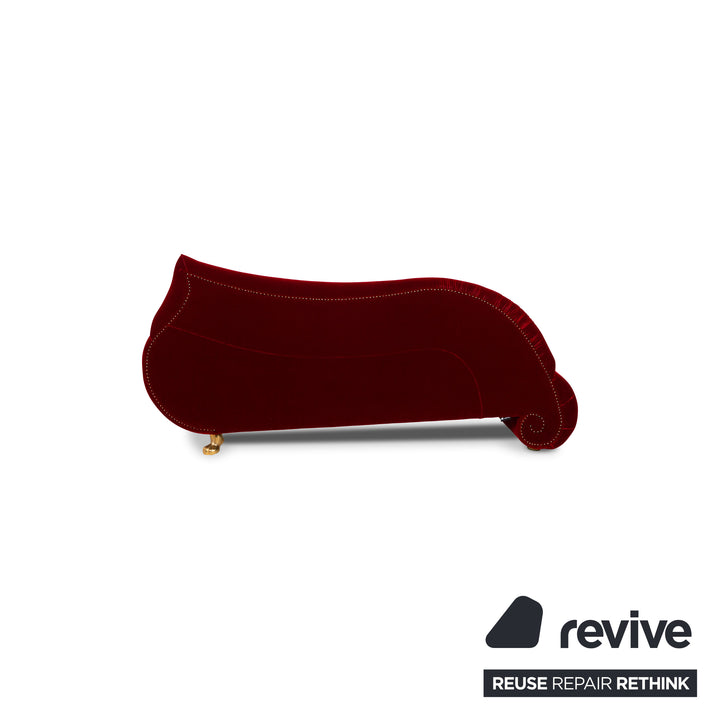 Bretz Gaudi Fabric Three Seater Red Sofa Couch