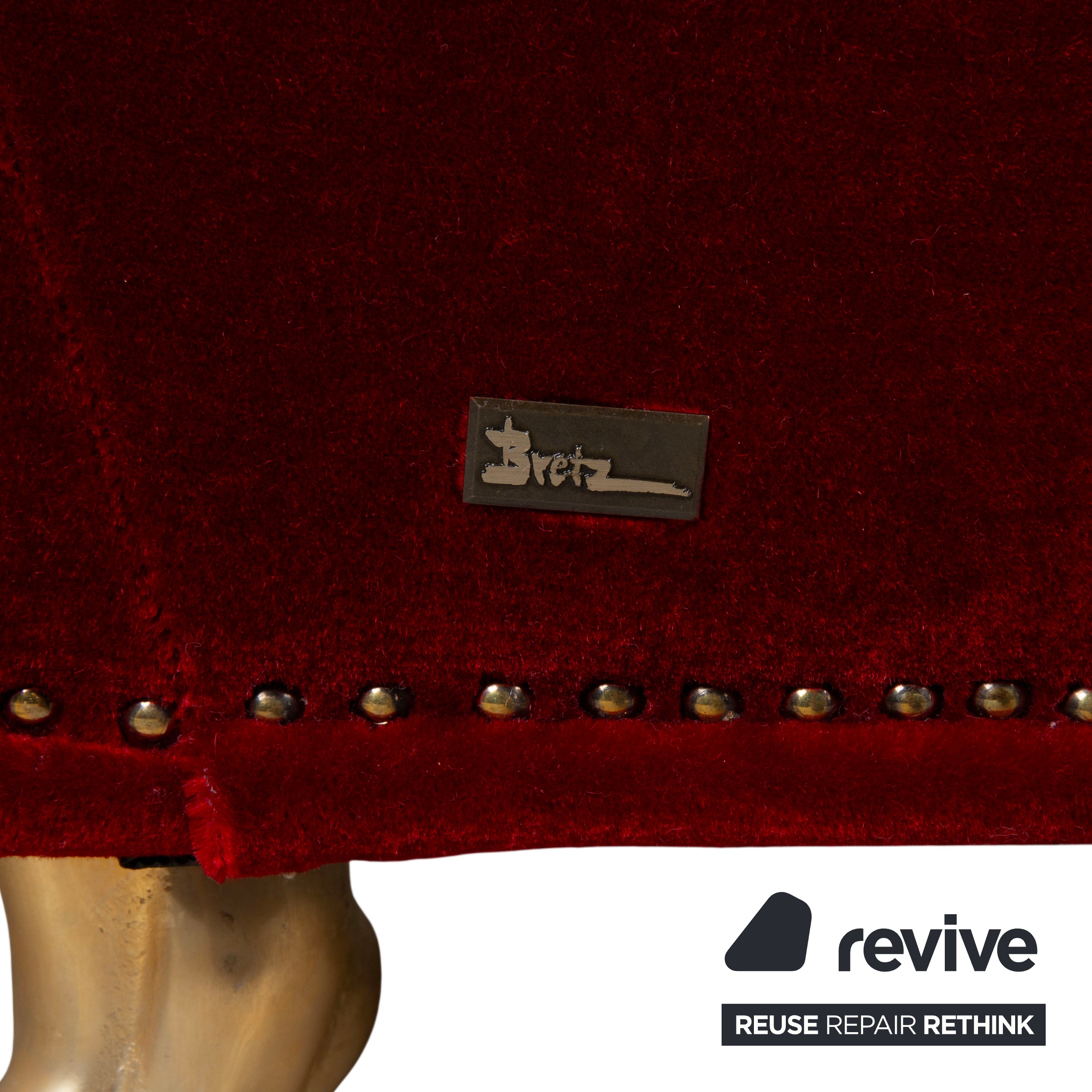 Bretz Gaudi Stoff Dreisitzer Rot Sofa Couch