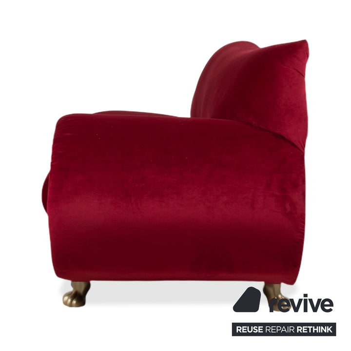 Bretz Gaudi Stoff Dreisitzer Rot Sofa Couch Neubezug Melia FR 852